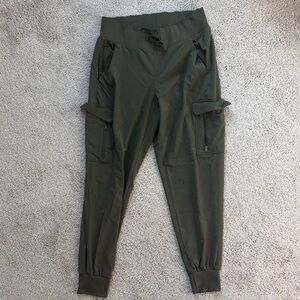 Olive Green Cargo Joggers